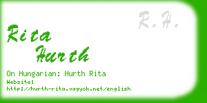 rita hurth business card